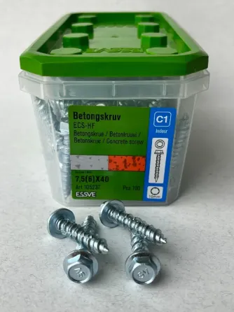 Шуруп для бетону Essve 7, 5(6)х40 Hex10 ( Арт. 105237) Кріплення без дюбеля. Київ