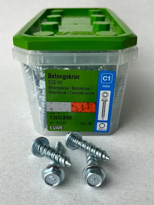 Шуруп для бетону Essve 7, 5(6)х40 Hex10 ( Арт. 105237) Кріплення без дюбеля. Київ - фото 6