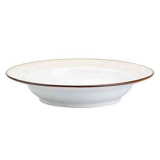 Тарілка супова кругла порцелянова кругла 23.5 см біла HP23391 Коломия