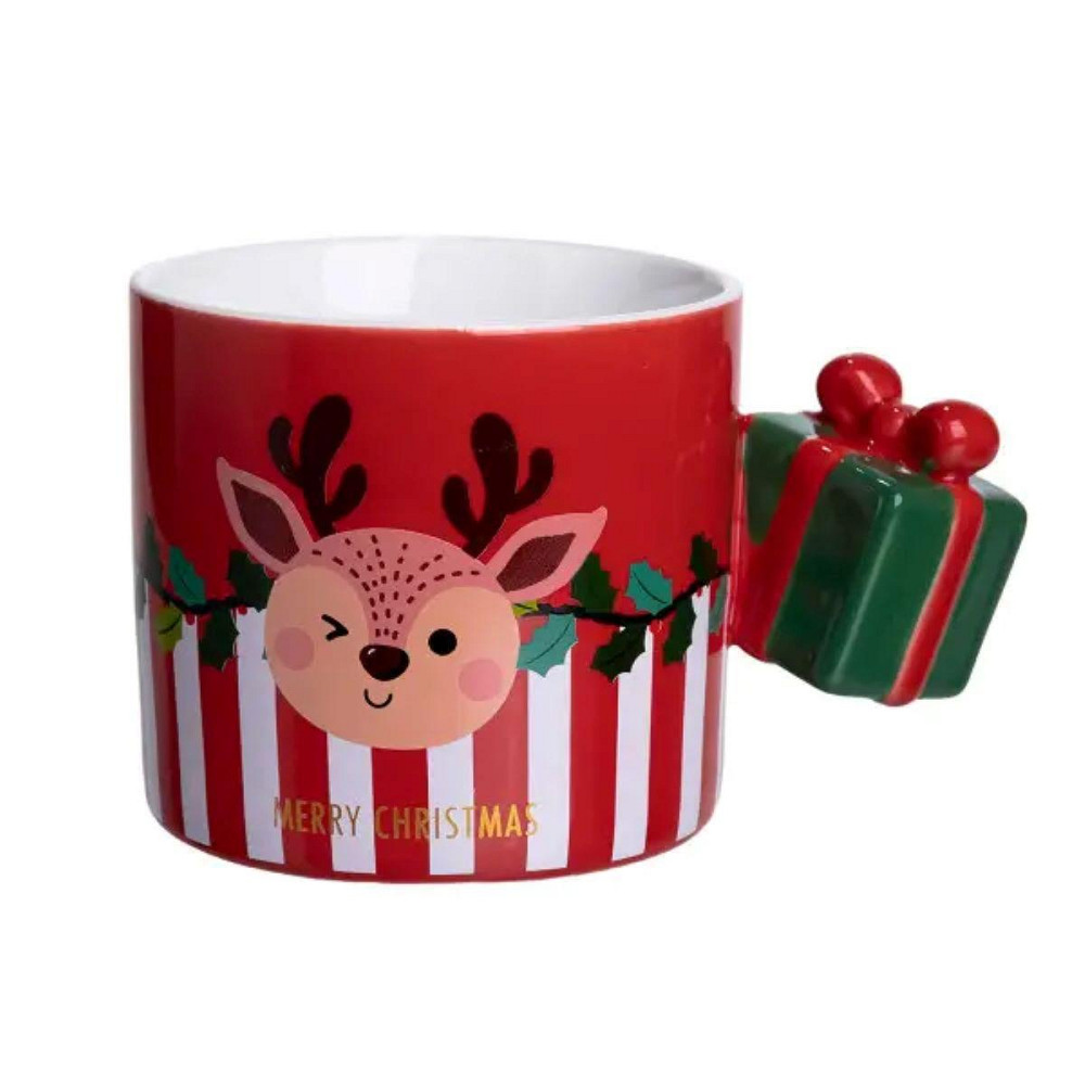 Чашка порцелянова новорічна Merry Christmas 400 (мл) Червона Yiwu FM-CS-49R Київ - фото 7