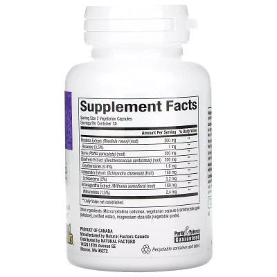 Витаминно-минеральный комплекс Natural Factors Комплекс для поддержки надпочечников, WomenSense, AdrenaSense, 60 (NFS-04941) Винница - изображение 2