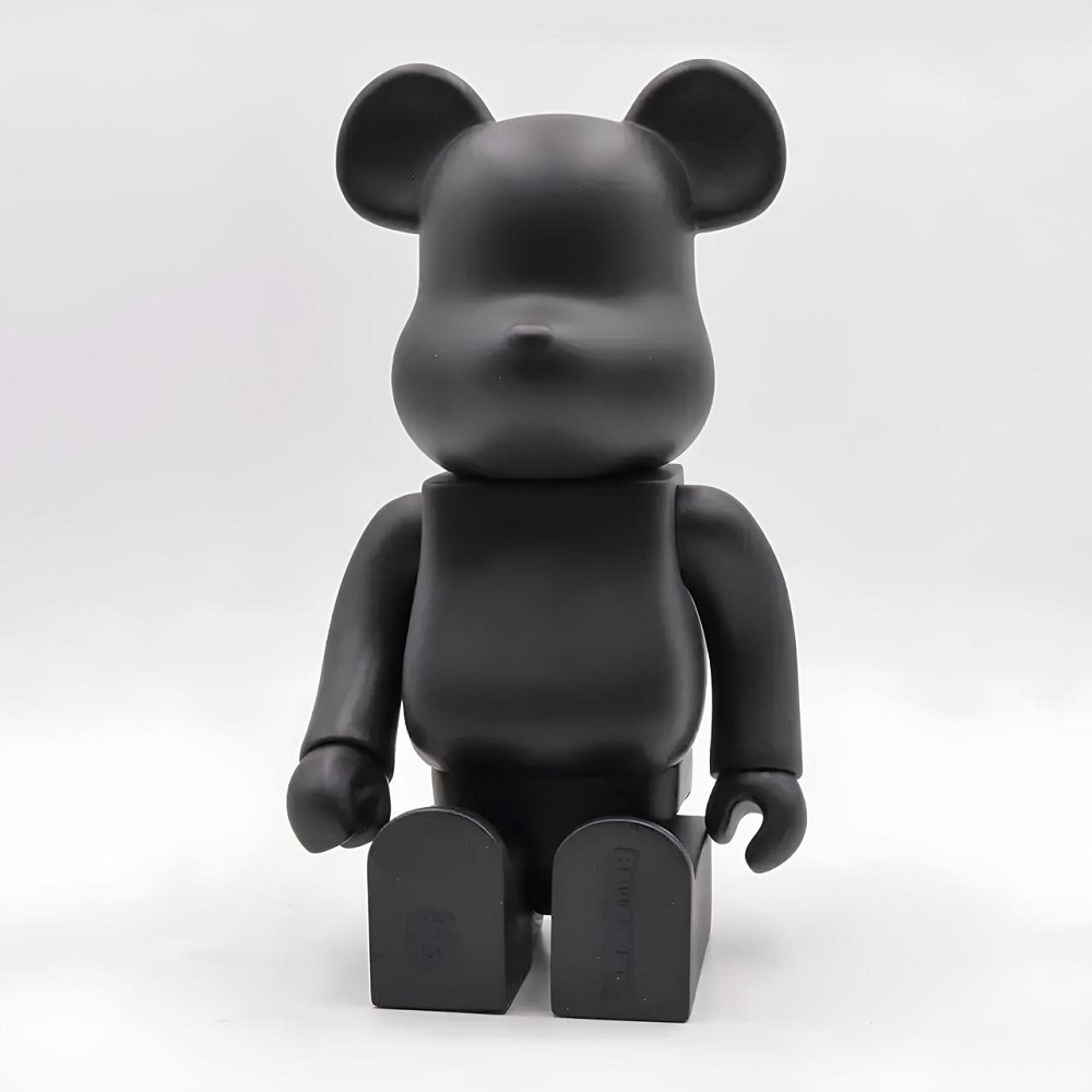 Дизайнерская игрушка Беарбрик 28 см чёрный. Статуэтка Bearbrick 400% Black. Bearbrick Киев - изображение 8