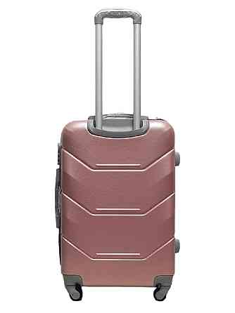 Валіза пластикова MILANO BAG 147 середня 65 см золотисто-рожева Київ