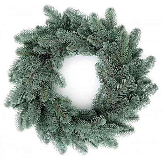 Рождественский венок из хвои Премиальный литой 45 см (Голубой) Винница