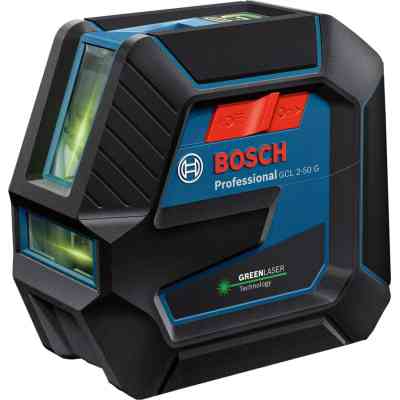 Лазерный нивелир Bosch Professional GCL 2-50 G, до 15 м, с держателем RM 10, зажимом DK 10, мишенью, кейс (0.601.066.M02) Винница