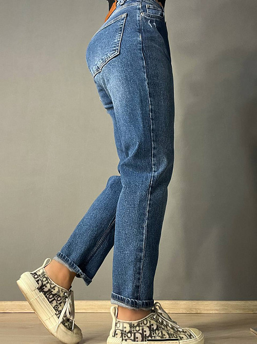 Джинси жіночі Dk-49 3564 MOM стрейчеві комфорт сині, синій, 40, 40, 78 см, 105 см Київ - фото 18