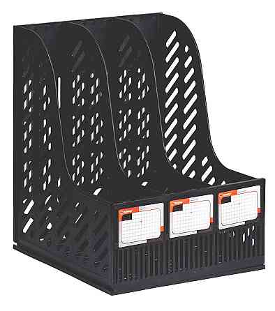 Лоток вертикальний 3в1 "Norma" 7021-09N чорний, шт Київ