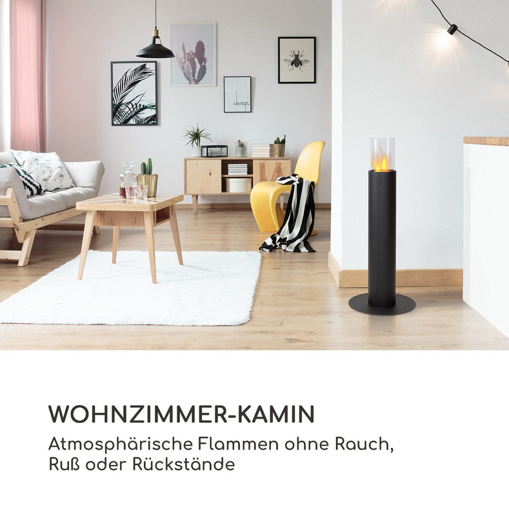 Fiamme Pila етаноловий камін пальника з неіржавкої сталі 0,5 літра час горіння 4-5 годин чорний (Німеччина, Рівне - фото 4