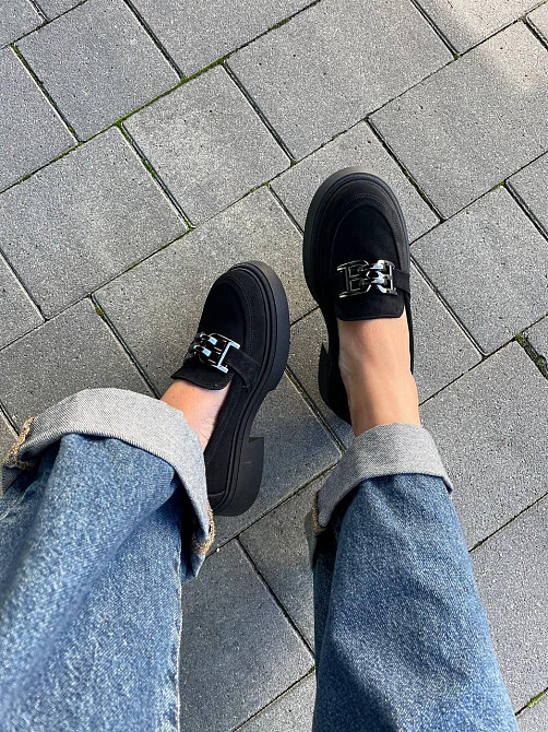 Arcoboletto Туфлі жіночі Arcoboletto 907 чорні (весна-осінь, замша натуральна) (5436) Коломия - фото 8