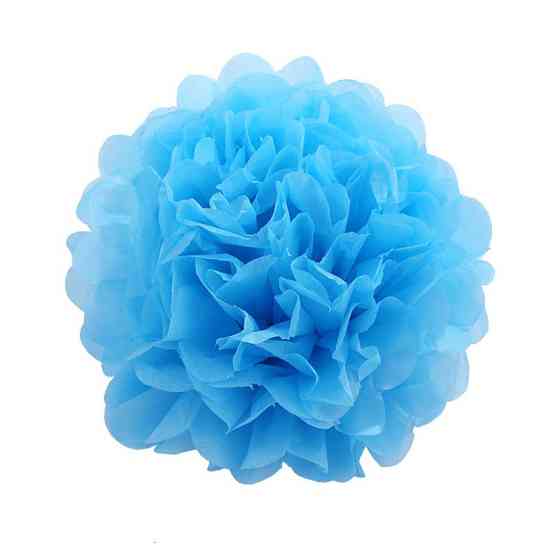 Шар бумажный для праздника 15 см голубой Киев