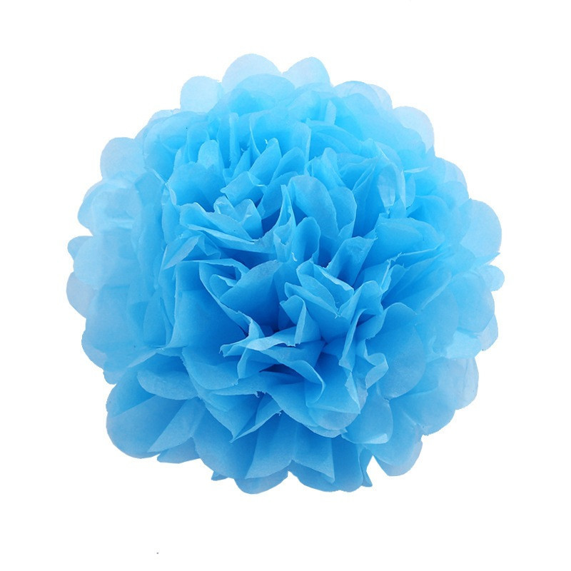 Шар бумажный для праздника 15 см голубой Киев - изображение 1