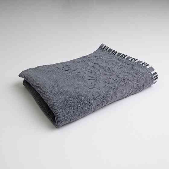 Набор махровых полотенец с орнаментом 2шт GM Textile 50х90см, 70х140см 400г/м2 (Серый) Сумы