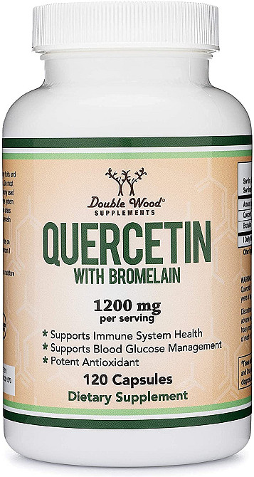 Кверцетин с бромелайном Double Wood Quercetin With Bromelain 1200 mg 120 capsules Луцк - изображение 1