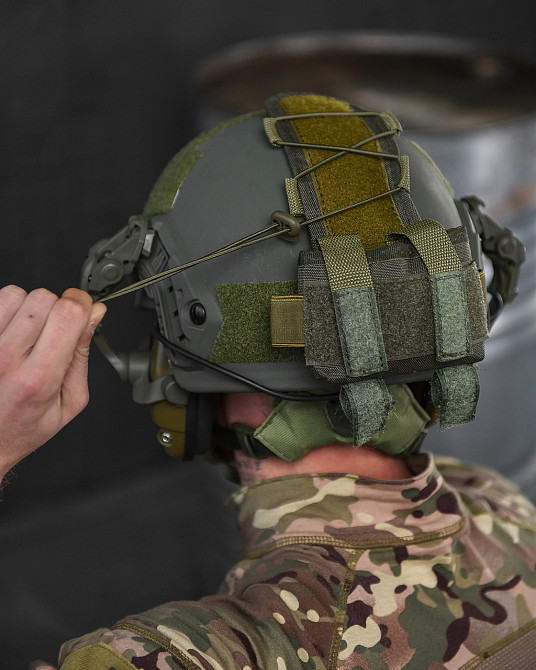 Подсумок на шлем, противовес на каску, сумка для батарей олива Одесса - изображение 7