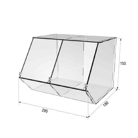 Диспенсер EKOSTAR 200х180х150мм для мармеладов, снеков, орехов 2 ячейки Киев