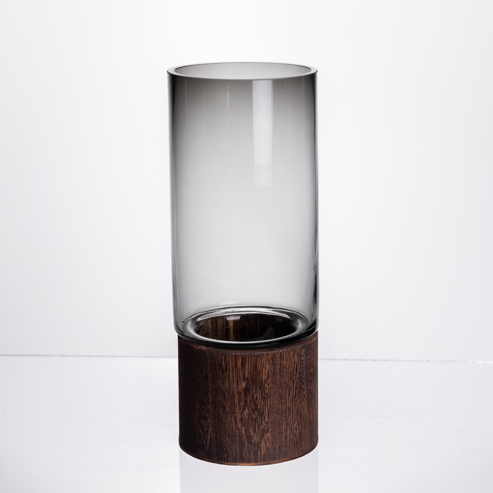 Ваза для квітів кругла скляна 25.5 (см) декоративна HP-19-162-2 Київ - фото 1