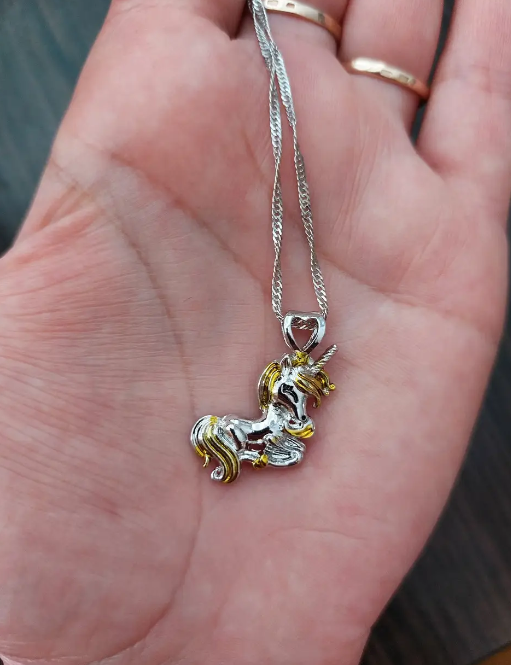 Цепочка с единорогом 48 см серебристо-желтый Киев - изображение 1
