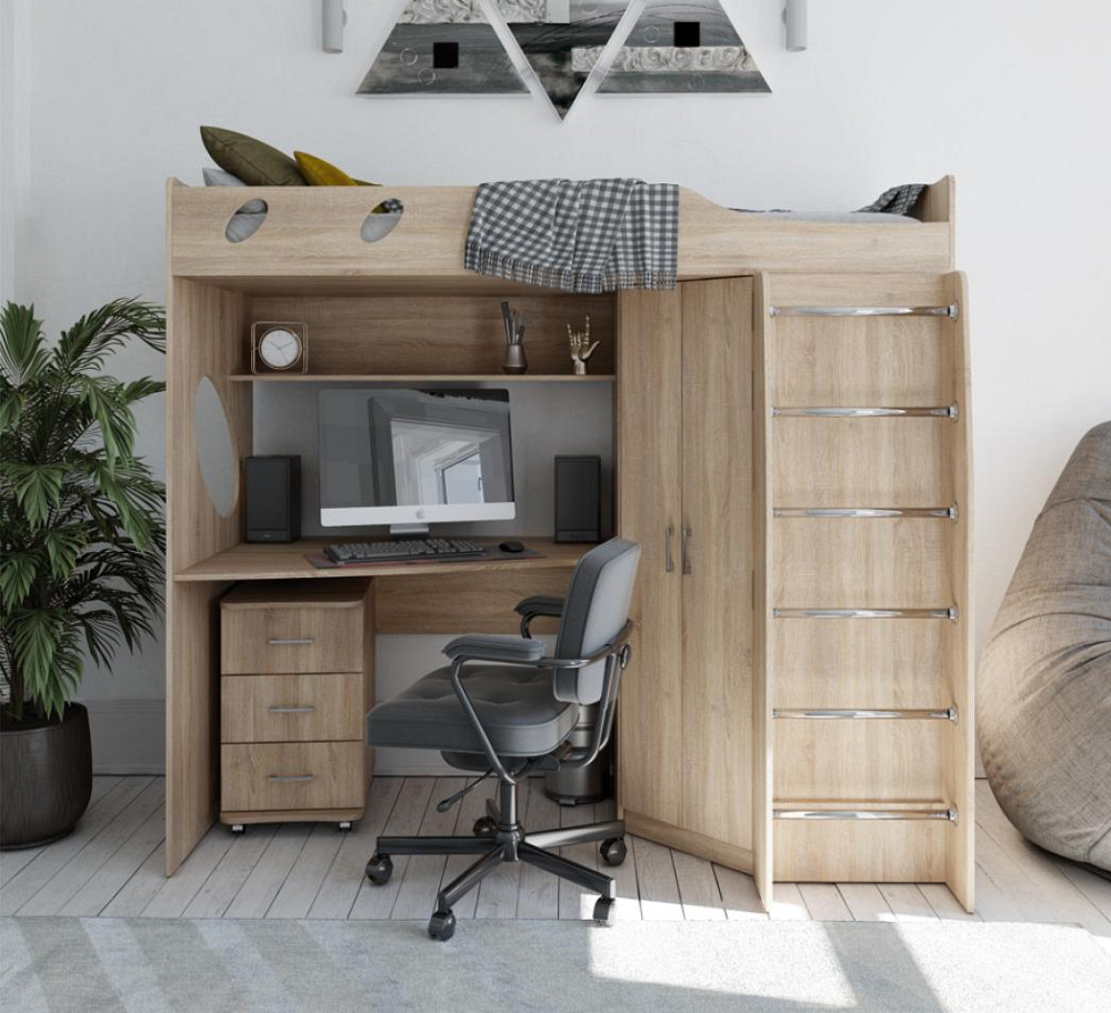 Детская Everest, Дуб Сонома, 2032/1032/1850, 800х2000 Львов - изображение 3