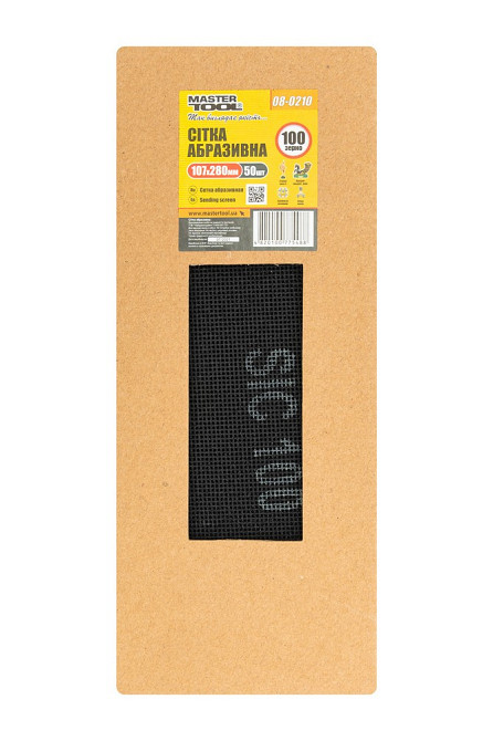 MASTERTOOL Сітка абразивна MASTERTOOL зерно 100 107х280 мм 50 шт 08-0210PC Київ - фото 3