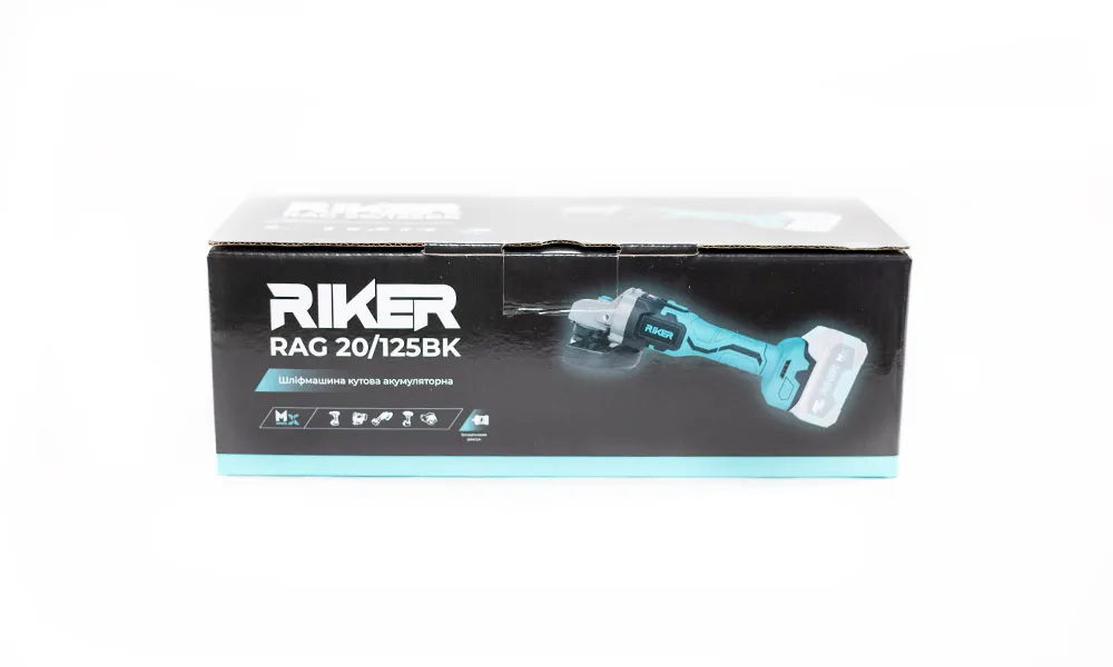Шлифмашина угловая аккумуляторная RIKER RAG 20/125BK (каркас, без АКБ и ЗУ) 20/125BK Киев - изображение 4