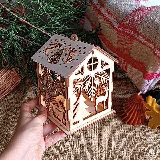 Різдвяний ліхтарик для святкового подарунку 14 см Ірпінь