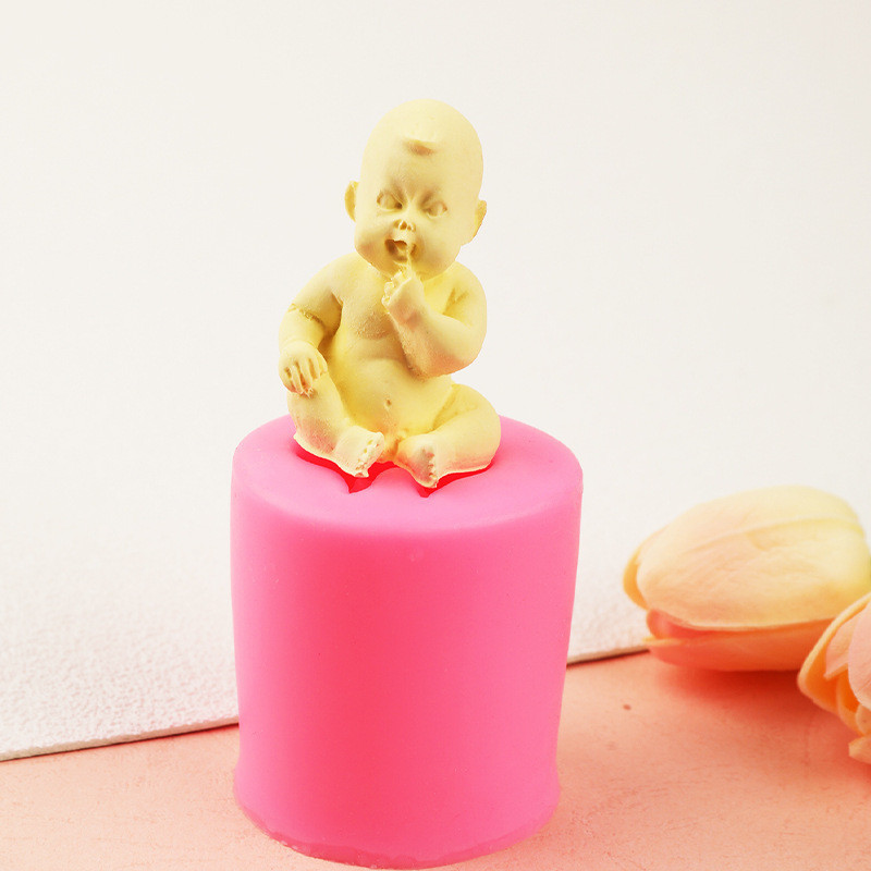 Молд силиконовый Младенец 48 на 54 мм розовый Киев - изображение 7