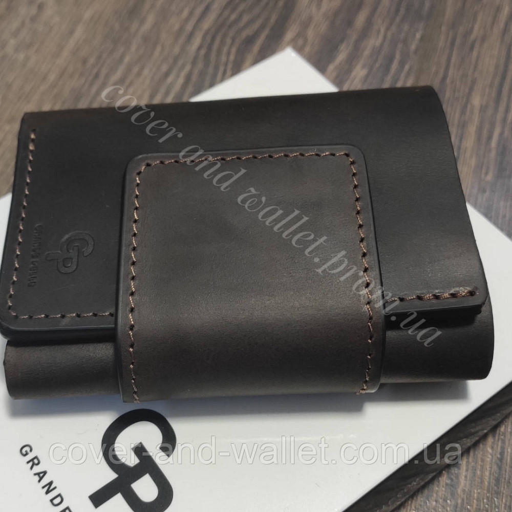 Компактный мужской кожаный кошелек на магнитной застежке Grande Pelle 504120 Киев - изображение 5