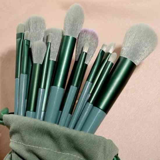 Набір пензлів для макіяжу в мішечку 13 шт Вінниця