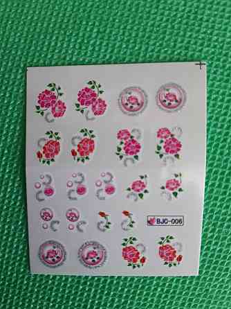 Наклейки для дизайна ногтей розочки - размер стикера 6*5см, инструкция по применению есть в описании товара Киев