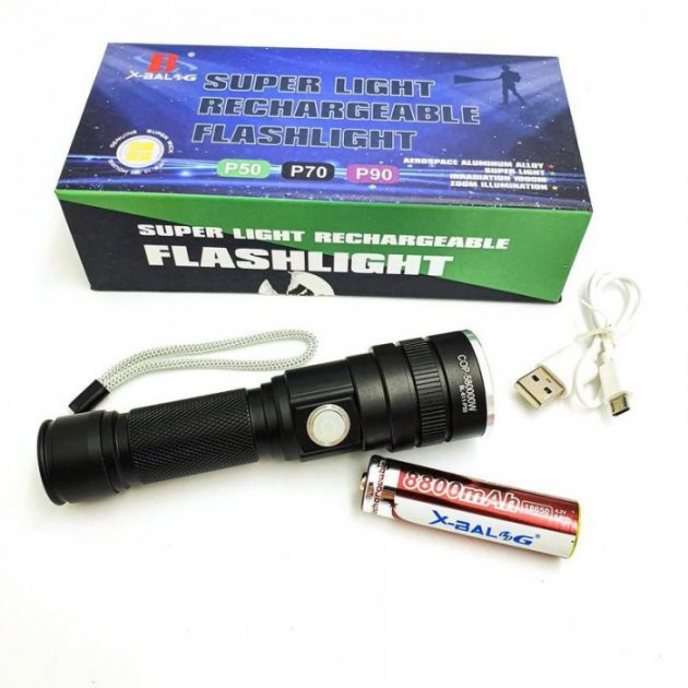 Компактний акумуляторний ліхтар BL-611-P50, Ліхтарик світлодіодний для туриста, LED ліхтар із зарядкою AE-82 Львів - фото 7