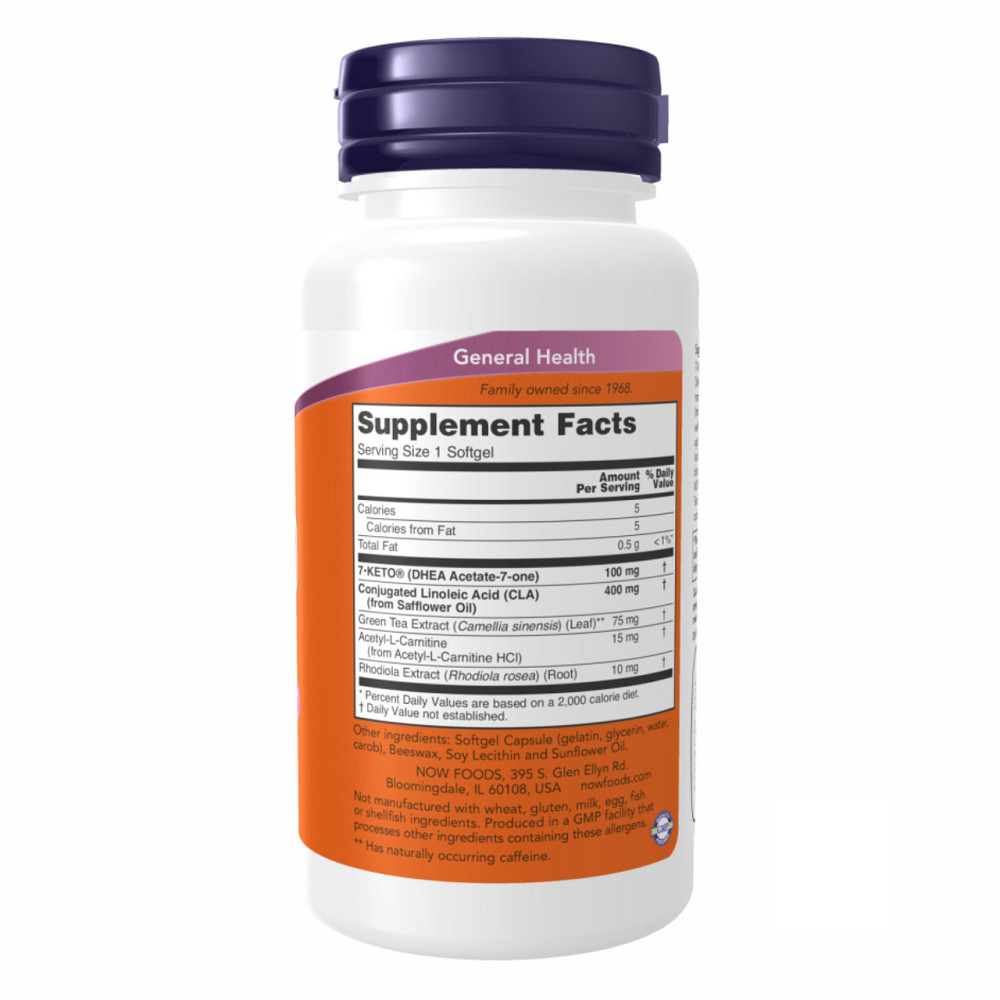 Управление весом Now Foods 7-KETO LeanGels 100 mg 60 Softgels Киев - изображение 2