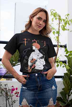 Футболка для мальчика аниме Гивен Аниме Сато Мафуйу оверсайз (рост от 165 до 180 ) Черний AnimeJ0215m Днепр