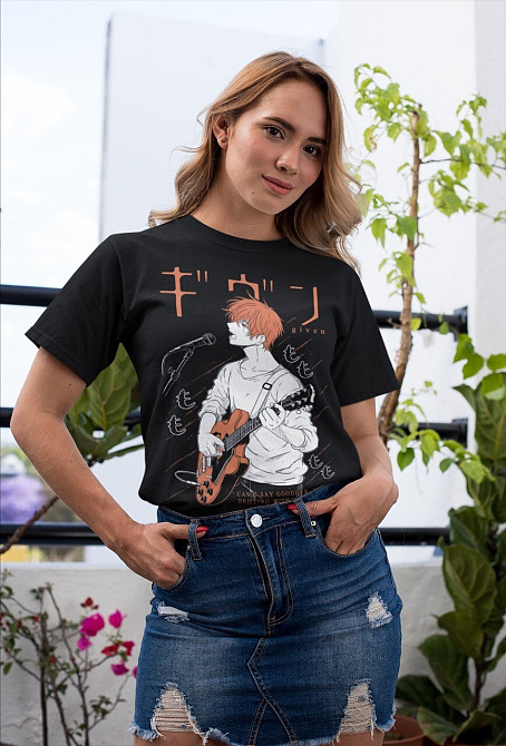 Футболка для мальчика аниме Гивен Аниме Сато Мафуйу оверсайз (рост от 165 до 180 ) Черний AnimeJ0215m Днепр - изображение 2