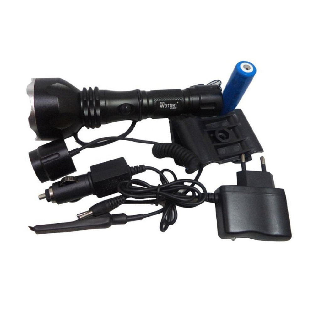 Мисливський акумуляторний світлодіодний ліхтарик для гвинтівки з кріпленням WATTON WT-253 600 Лм Кам'янець-Подільський - фото 8