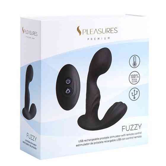 Вібромасажер простати S Pleasures Premium FUZZY, чорний, з рельєфом, 10 режимів вібрації, нагрівання Sex Aura Київ