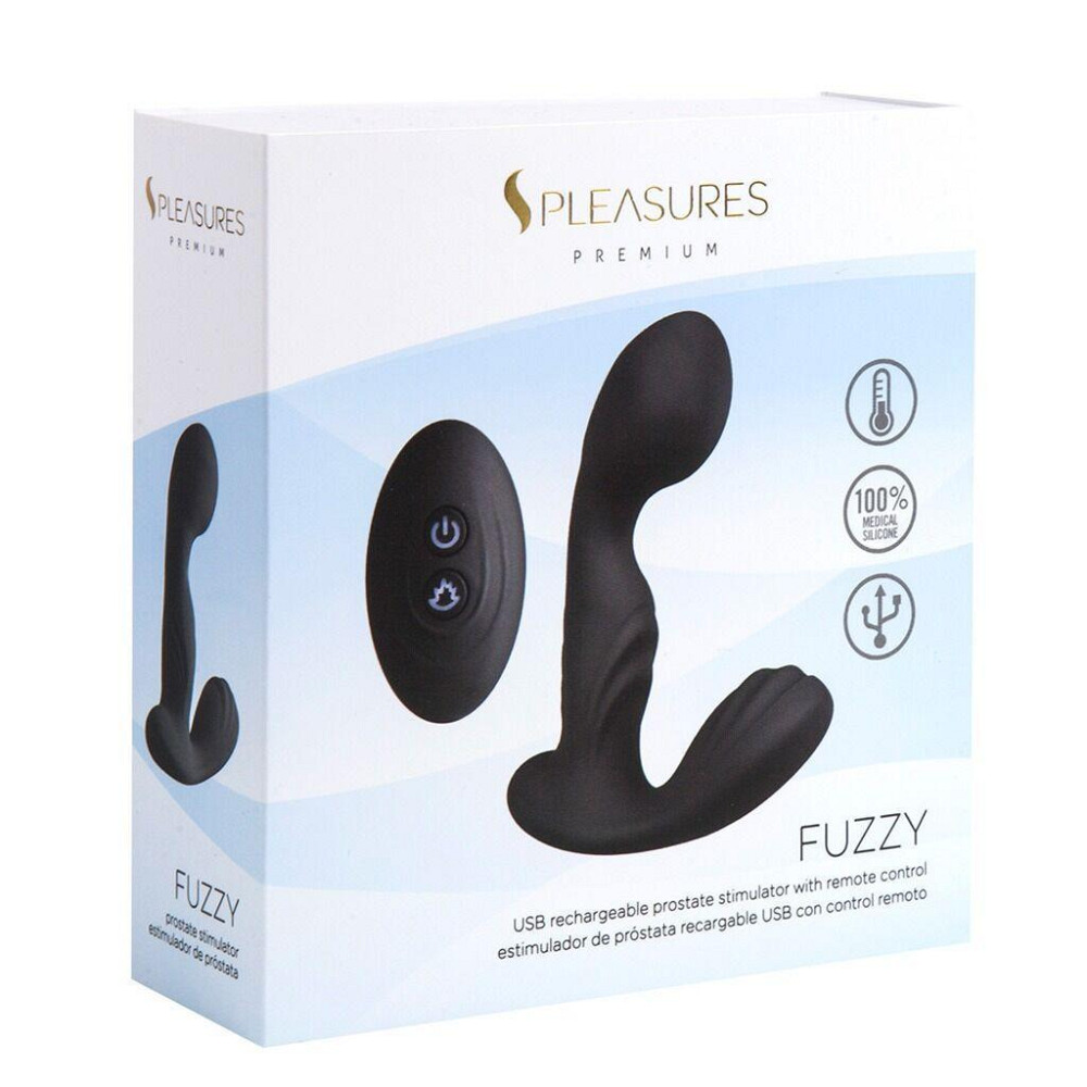 Вібромасажер простати S Pleasures Premium FUZZY, чорний, з рельєфом, 10 режимів вібрації, нагрівання Sex Aura Київ - фото 4