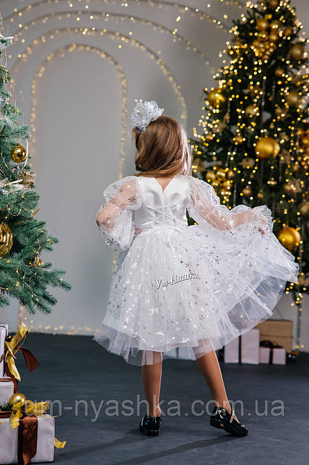 Платье Снежинка нарядное белое платье со снежинками Кривой Рог - изображение 5