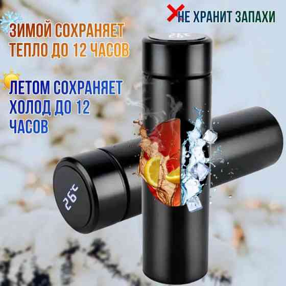 Термос с термометром, Термокружка для школьников, Термос для теплых напитков Термочашка чая IM-94 Львов