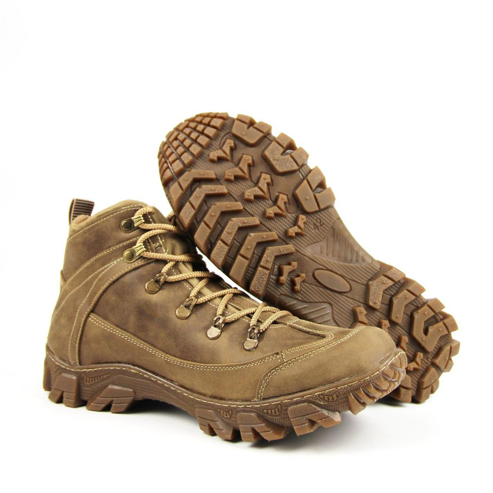 Тактические мужские ботинки демисезонные, коричневые, кожаные, с усиленным носком, подходят для туризма, Львов - изображение 4