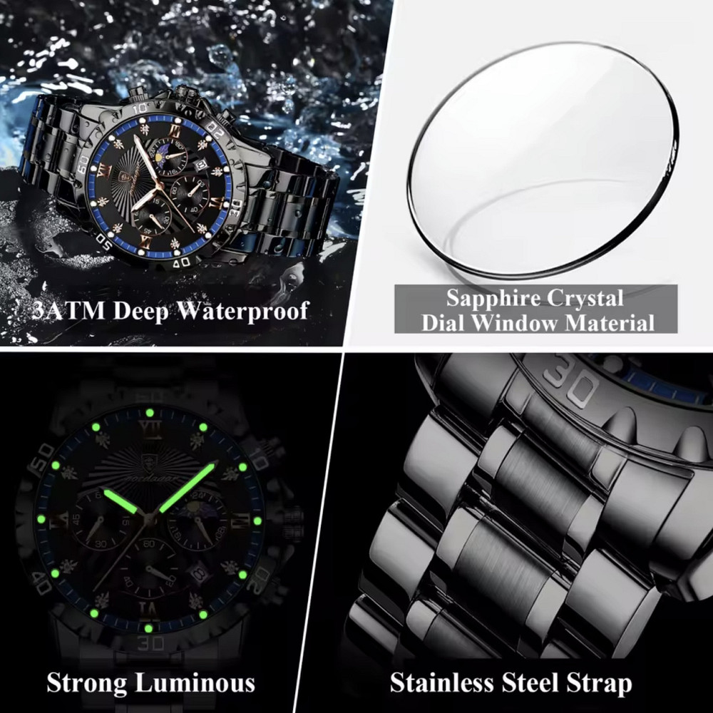 Часы мужские наручные Poedagar Extra Черный Киев - изображение 8