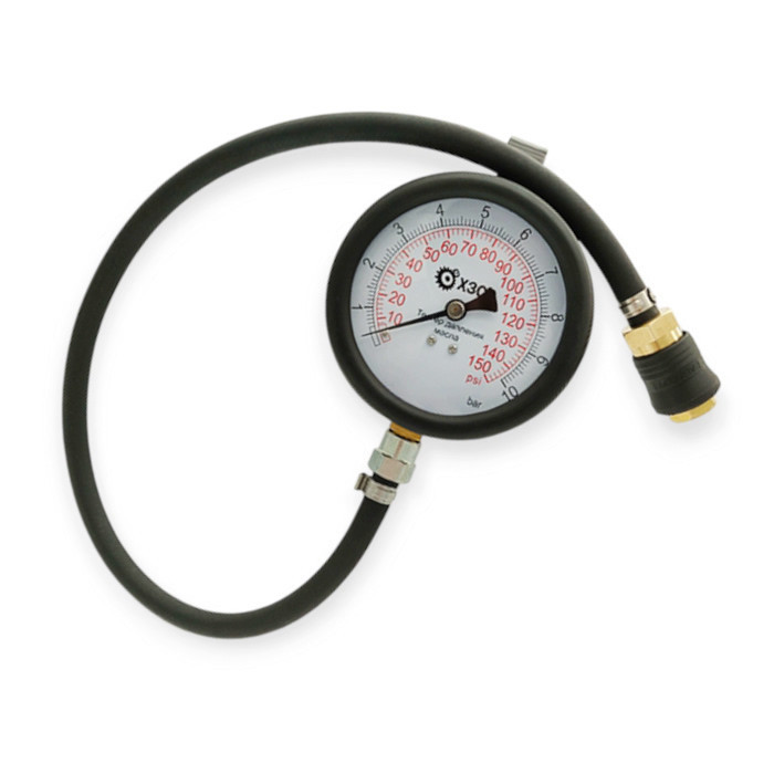 Тестер тиску олії, 5 адаптерів М10, 12, 14, 16, 18, 0-10 bar (метал кейс) Мукачево - фото 1