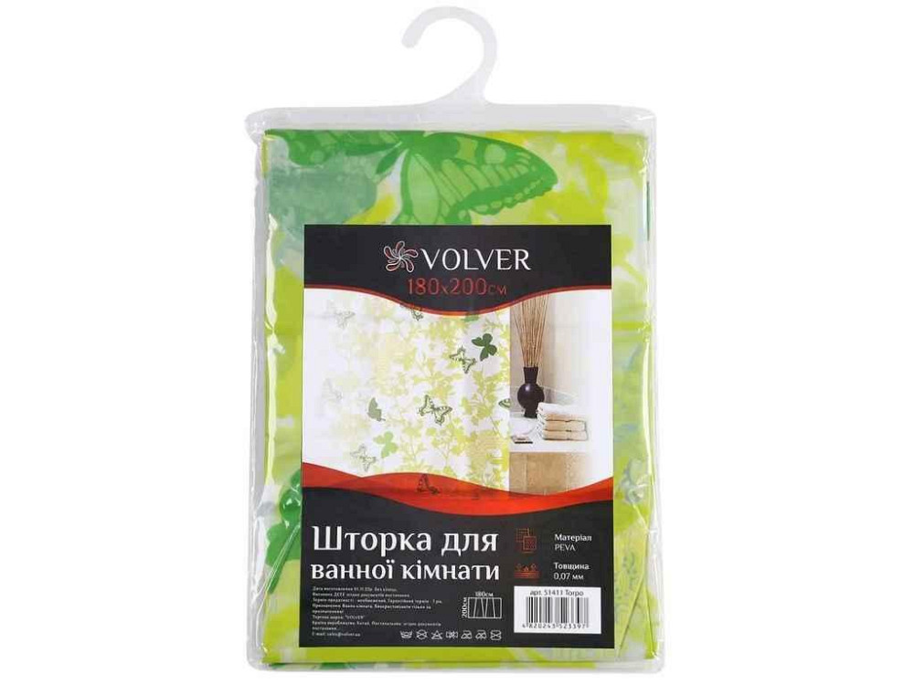 Штора для ванной 180*200см Torpo ПЭВА арт.51411 ТМ VOLVER Киев - изображение 1