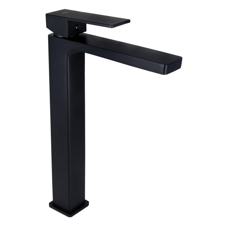 Смеситель для раковины Qtap Gemini QTGEM269BLM45678 (k35), однорычажный, высокий, Black Matt Харьков - изображение 1