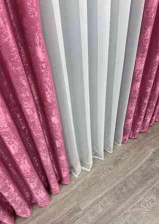 Шторна тканина жакард, колекція "Sultan XO" Туреччина колір малиновий 1146ш Київ