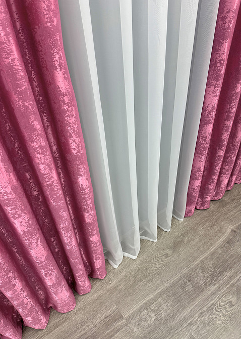 Шторна тканина жакард, колекція "Sultan XO" Туреччина колір малиновий 1146ш Київ - фото 6