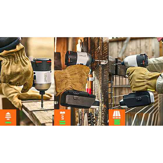 Шуруповерт аккумуляторный ударный Litheli бесщеточный + павербанк Litheli Power Bank 20000mAh 45W Винница