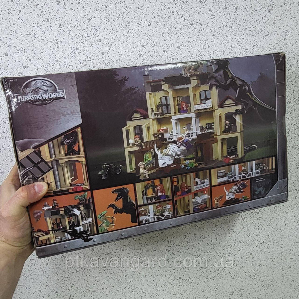 Конструктор блоковий динозаври напад Індораптора в маєток Локвуд 1019 деталей 7539 Хмельницький - фото 4
