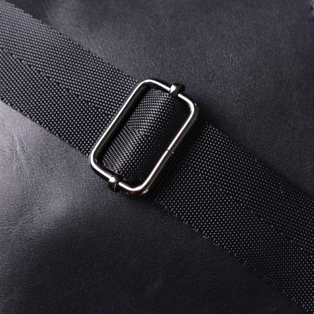 Сумка для чоловіків через плече із глянсової натуральної шкіри Shvigel 22849 Чорна Київ - фото 1