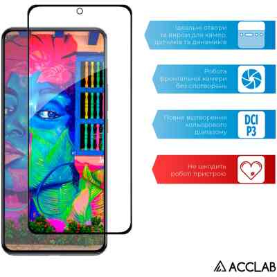 Стекло защитное ACCLAB Full Glue Xiaomi 12T/12T Pro Black (1283126546402) Винница