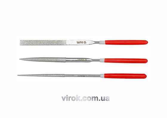 Надфіль алмазний YATO Набір 3пр. 3х140х50мм [40/400] Одеса